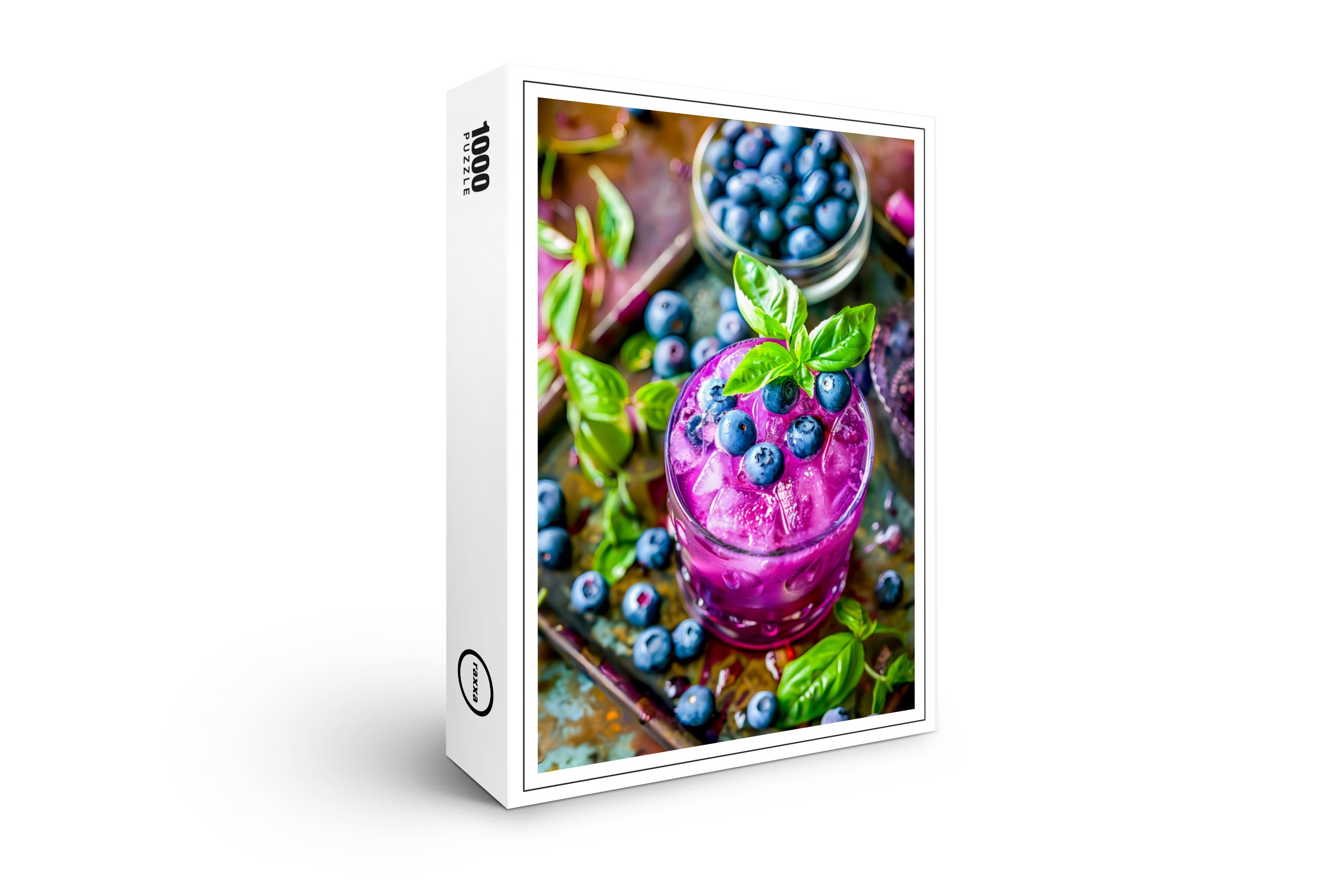raxxa Premium-Puzzle: Blueberry Mojito Summer Cocktail
