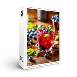 raxxa Premium-Puzzle: Blueberry Mojito Summer Cocktail