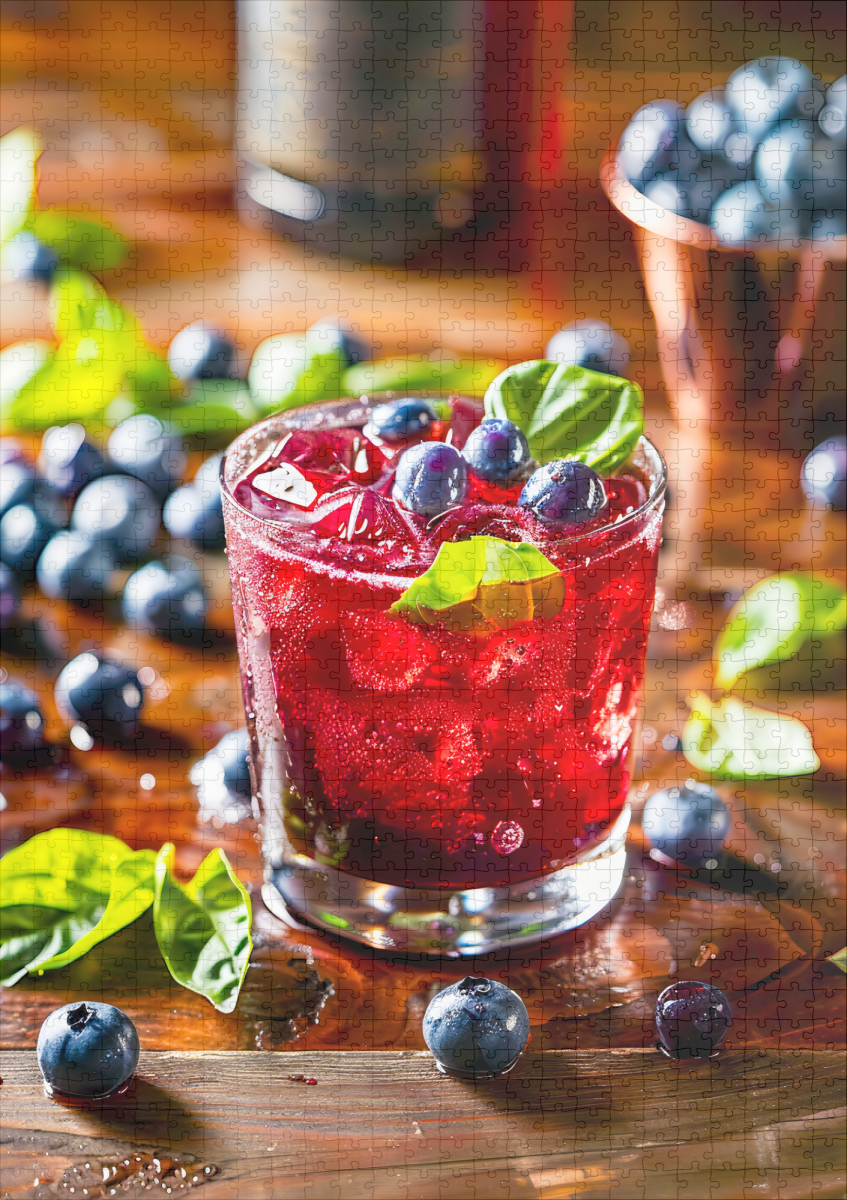 raxxa Premium-Puzzle: Blueberry Mojito Summer Cocktail - immagine 2