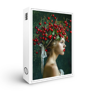 raxxa Premium-Puzzle: Red Cherry Crown Romantic Portrait