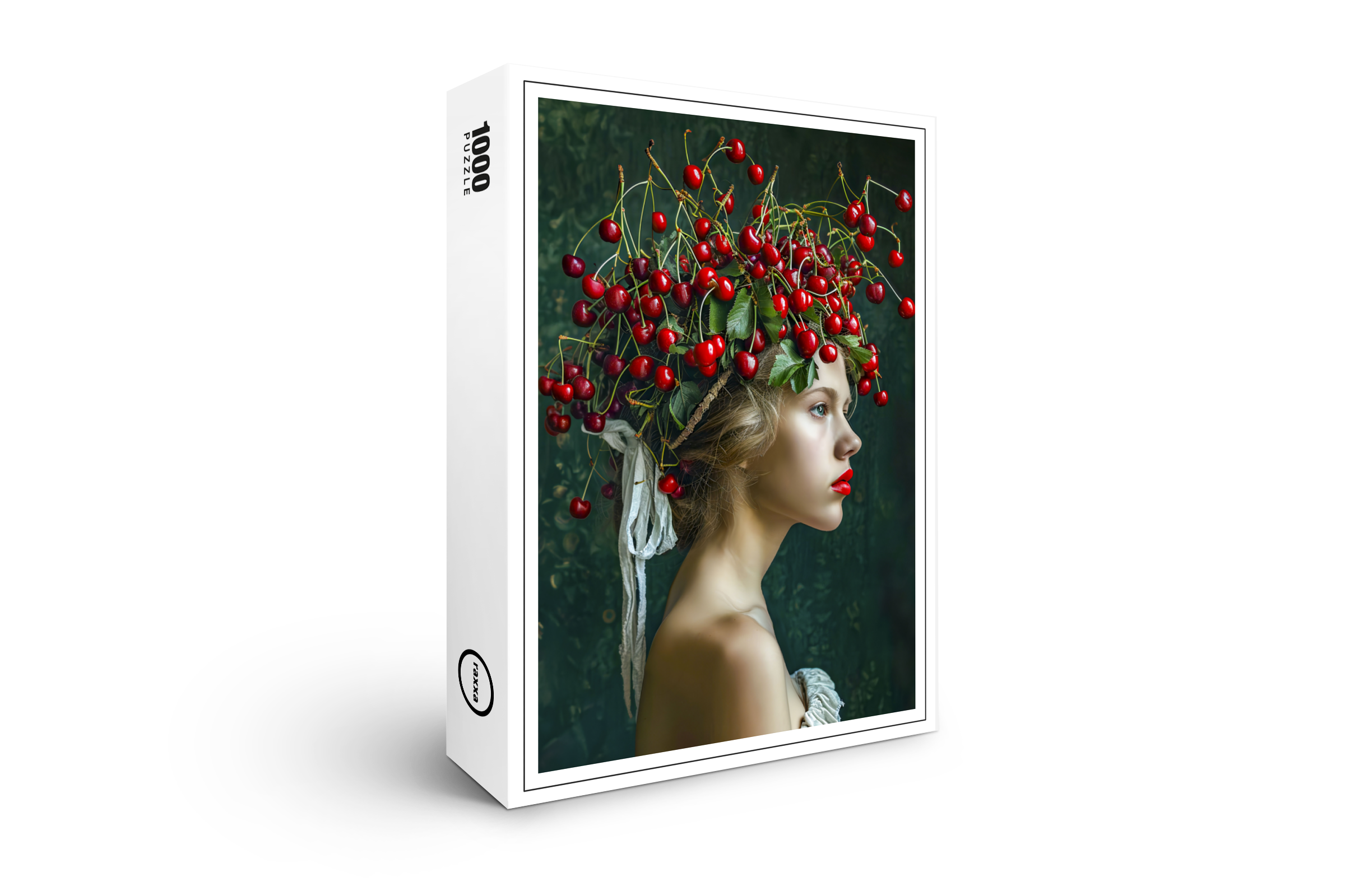 raxxa Premium-Puzzle: Red Cherry Crown Romantic Portrait