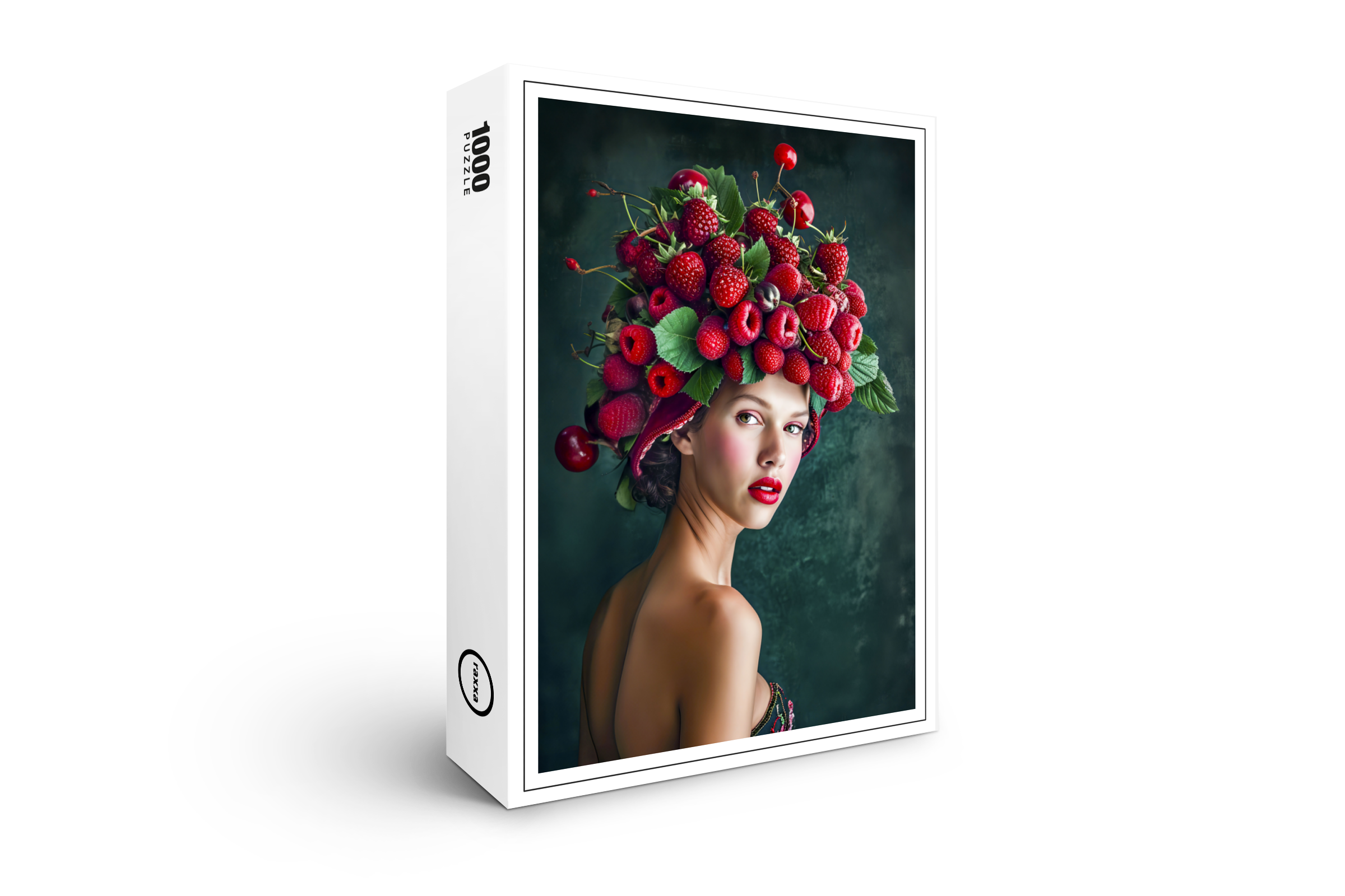 raxxa Premium-Puzzle: Strawberry and Raspberry Summer Fashion Portrait