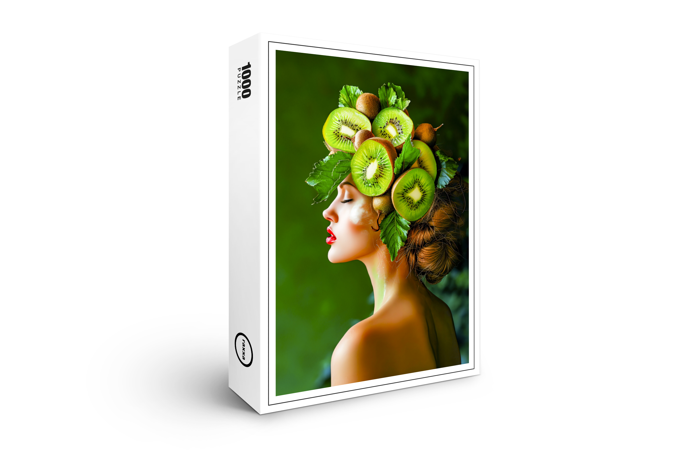 raxxa Premium-Puzzle: Green Kiwi Crown with Fresh Style