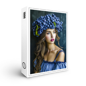 raxxa Premium-Puzzle: Blueberry Princess in Royal Blue