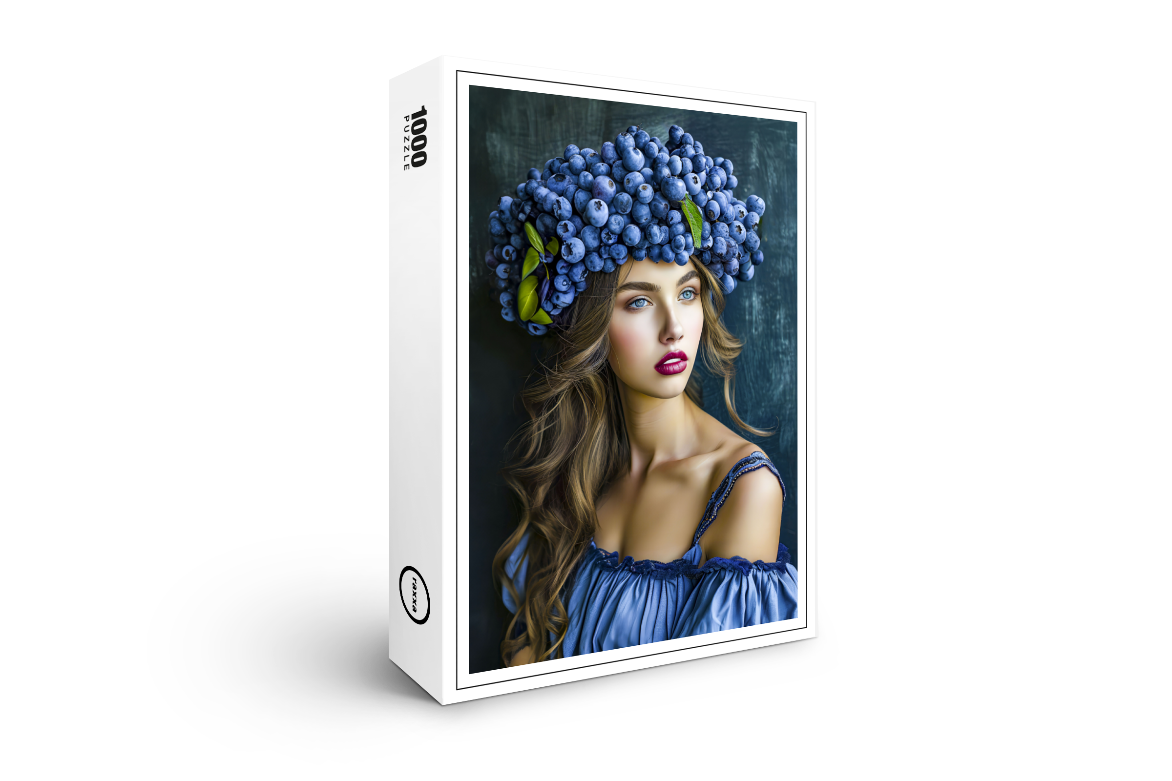 raxxa Premium-Puzzle: Blueberry Princess in Royal Blue