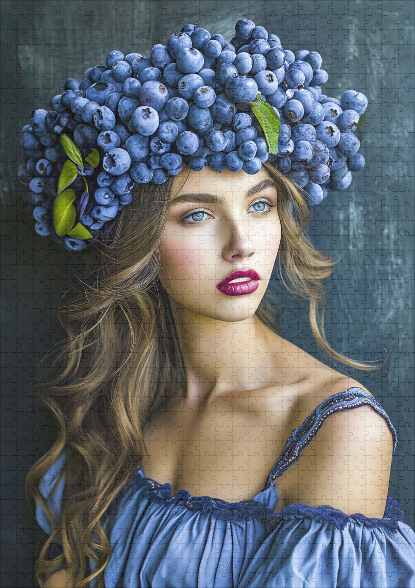 raxxa Premium-Puzzle: Blueberry Princess in Royal Blue - Imagen 2
