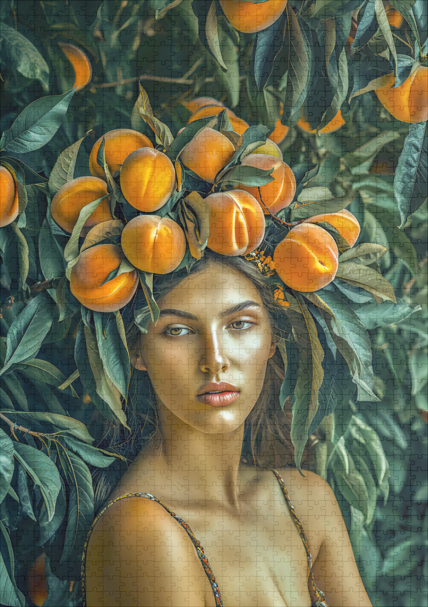 raxxa Premium-Puzzle: Peach Goddess in Greenery - immagine 2