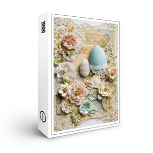 raxxa Premium-Puzzle: Easter Eggs with Flowers