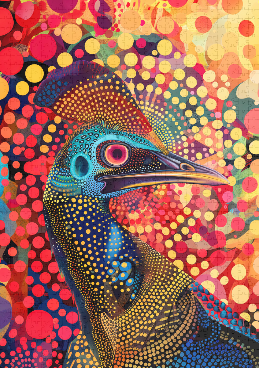 raxxa Premium-Puzzle: Cassowary in Aborigine Dot Art Style - Imagen 2