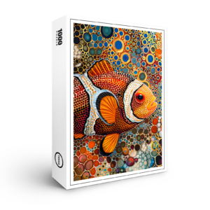 raxxa Premium-Puzzle: Clownfish in Aborigine Dot Art Style
