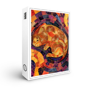 raxxa Premium-Puzzle: Wombat in Aborigine Dot Art Style