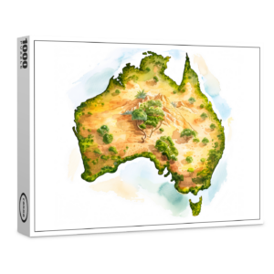 raxxa Premium-Puzzle: Watercolor Map of Australia