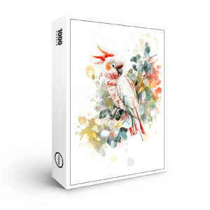 raxxa Premium-Puzzle: Watercolor Red-Capped Kakadu