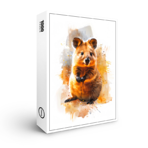 raxxa Premium-Puzzle: Watercolor Quokka in Natural Habitat