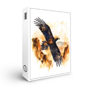 raxxa Premium-Puzzle: Watercolor Wedge-Tailed Eagle Flying