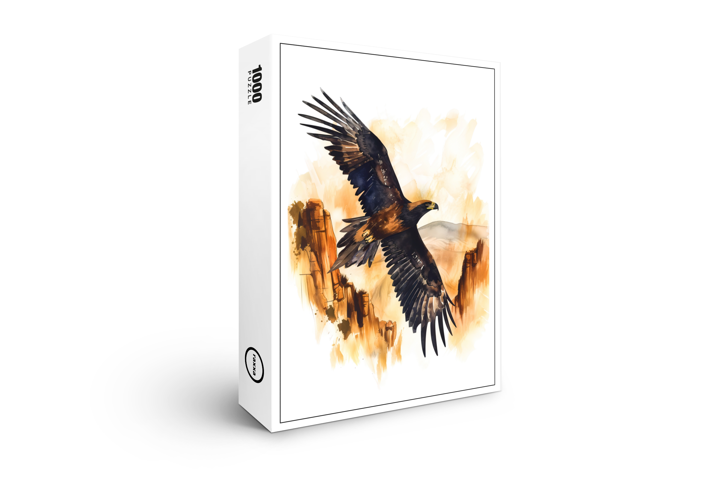 raxxa Premium-Puzzle: Watercolor Wedge-Tailed Eagle Flying