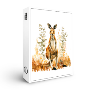 raxxa Premium-Puzzle: Watercolor Kangaroo in Asutralia