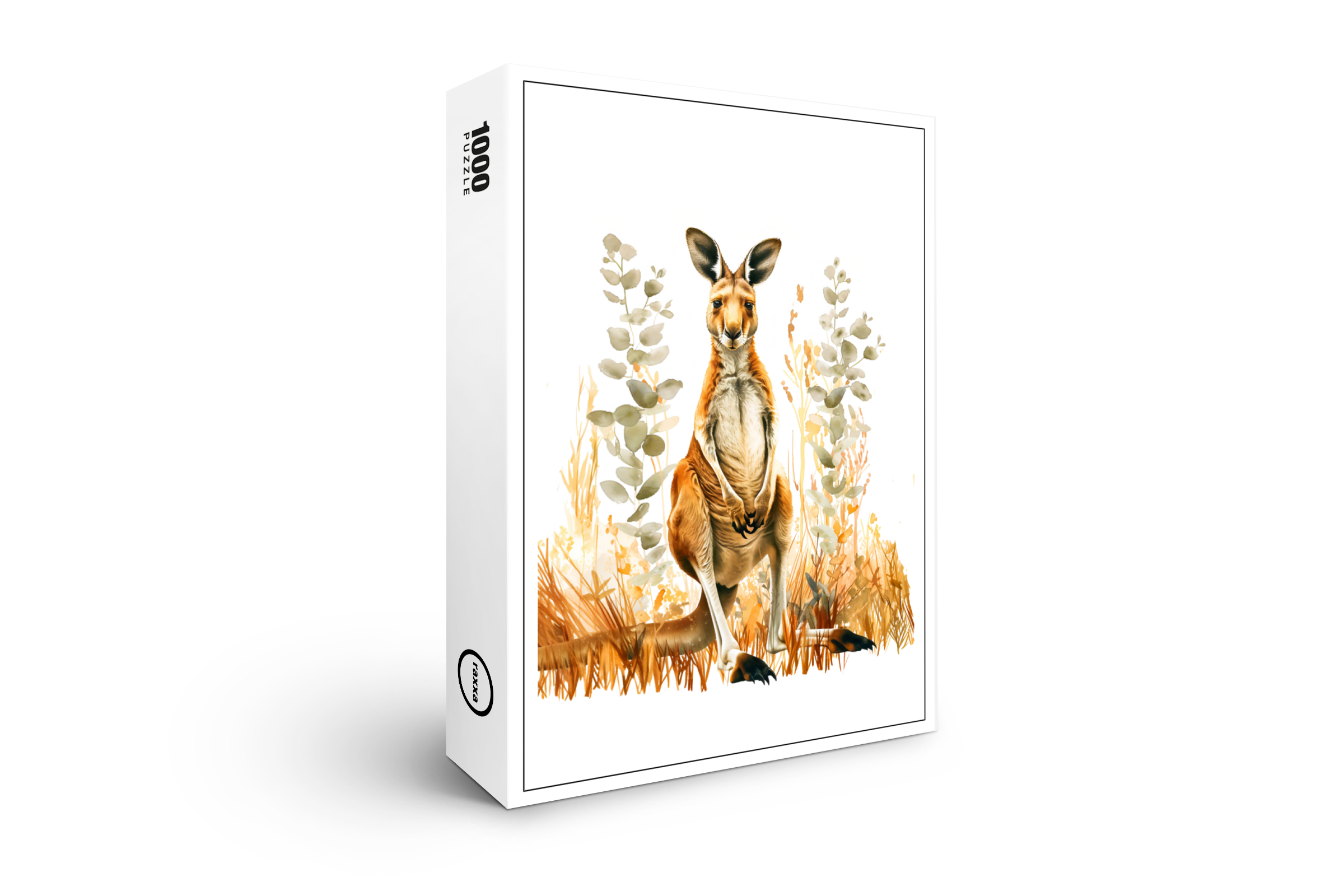 raxxa Premium-Puzzle: Watercolor Kangaroo in Asutralia
