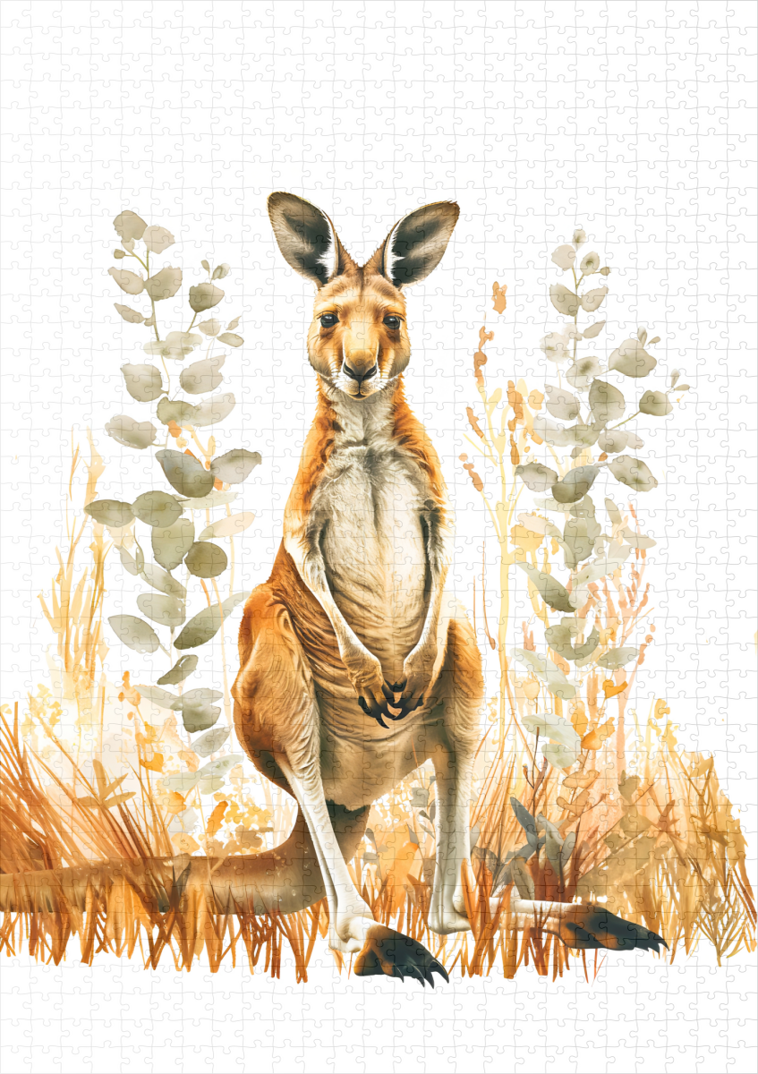 raxxa Premium-Puzzle: Watercolor Kangaroo in Asutralia - immagine 2
