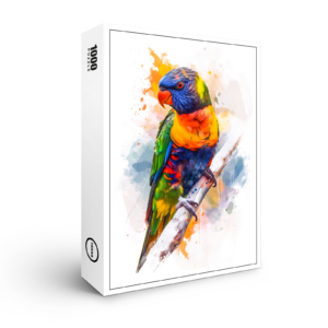 raxxa Premium-Puzzle: Watercolor Blue-Faced Lori