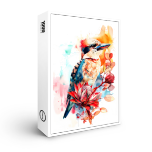 raxxa Premium-Puzzle: Watercolor Kookaburra on Protea