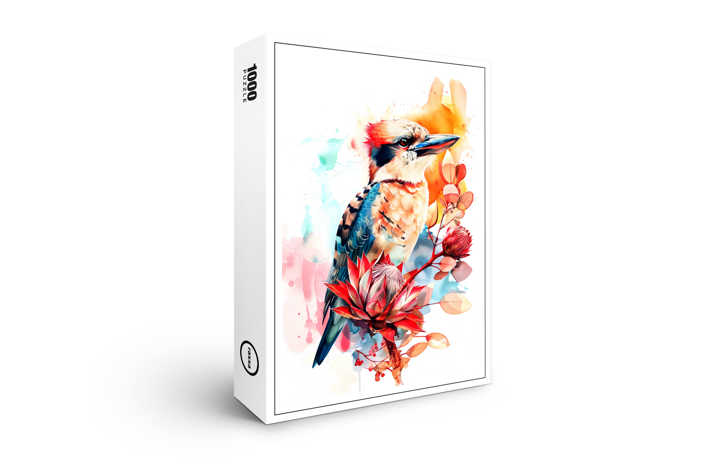 raxxa Premium-Puzzle: Watercolor Kookaburra on Protea