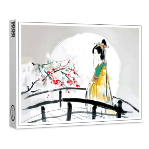 raxxa Premium-Puzzle: Geisha Standing on a Bridge