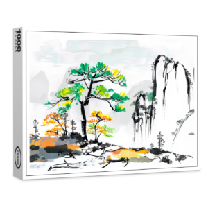 raxxa Premium-Puzzle: Tree and Landscape with Mountain Village