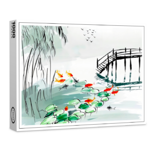 raxxa Premium-Puzzle: Koi Fish in a Tranquil Pond