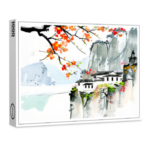 raxxa Premium-Puzzle: Chinese Springtime in a Mountain Village