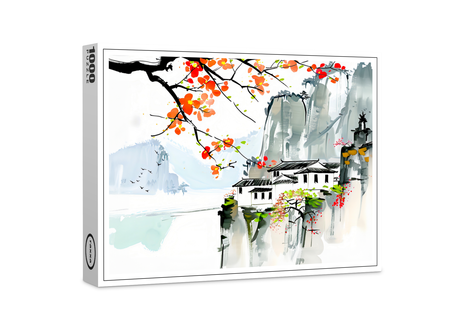 raxxa Premium-Puzzle: Chinese Springtime in a Mountain Village