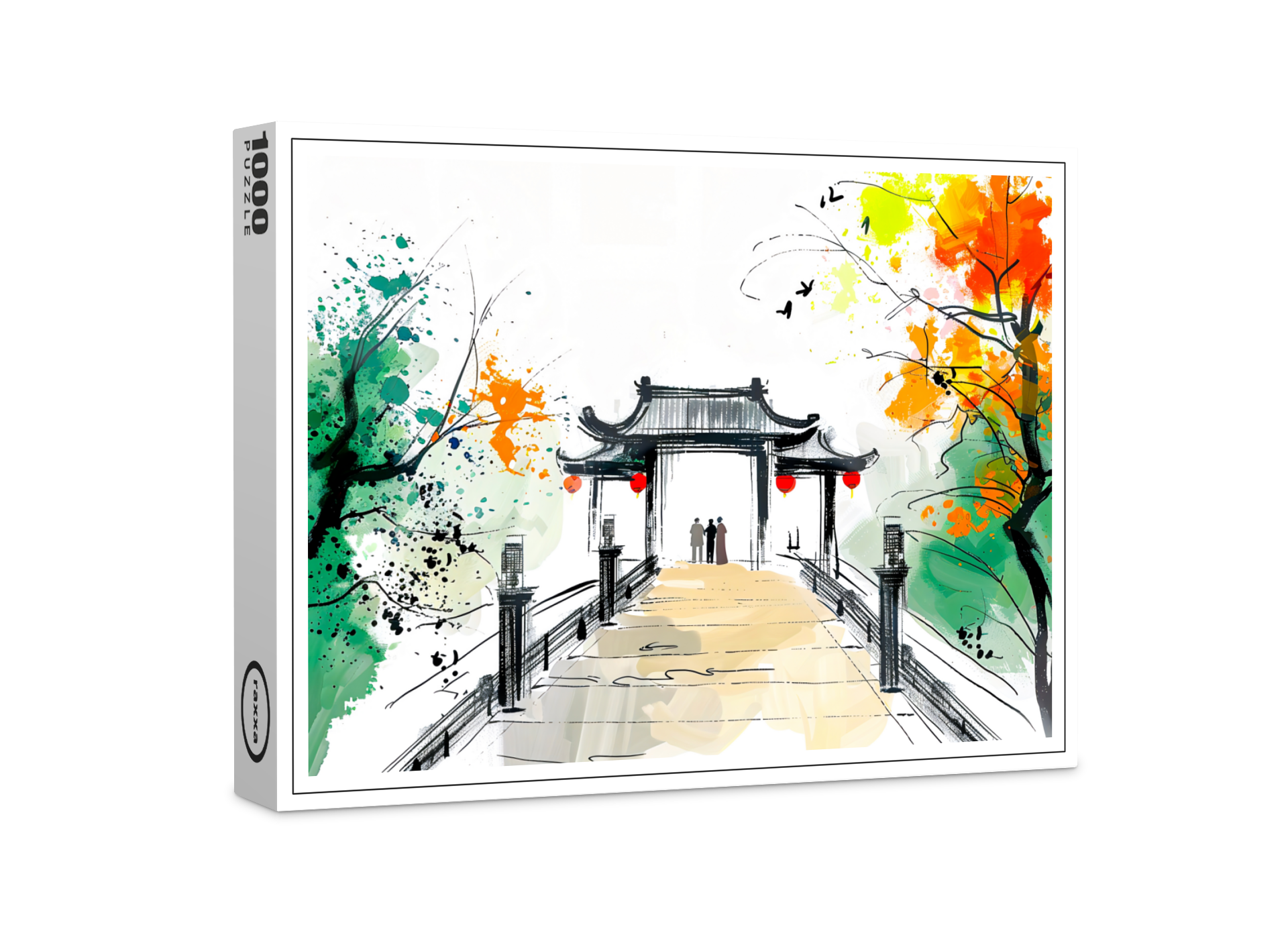 raxxa Premium-Puzzle: Pathway Leading to a Mountain Temple