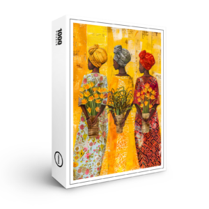 raxxa Premium-Puzzle: African Women with Flowers
