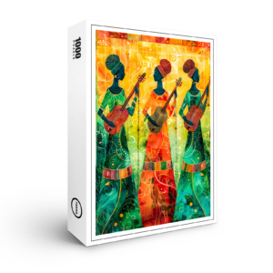 raxxa Premium-Puzzle: African Women Playing String Instruments