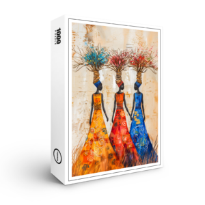 raxxa Premium-Puzzle: African Women with Colorful Firewood
