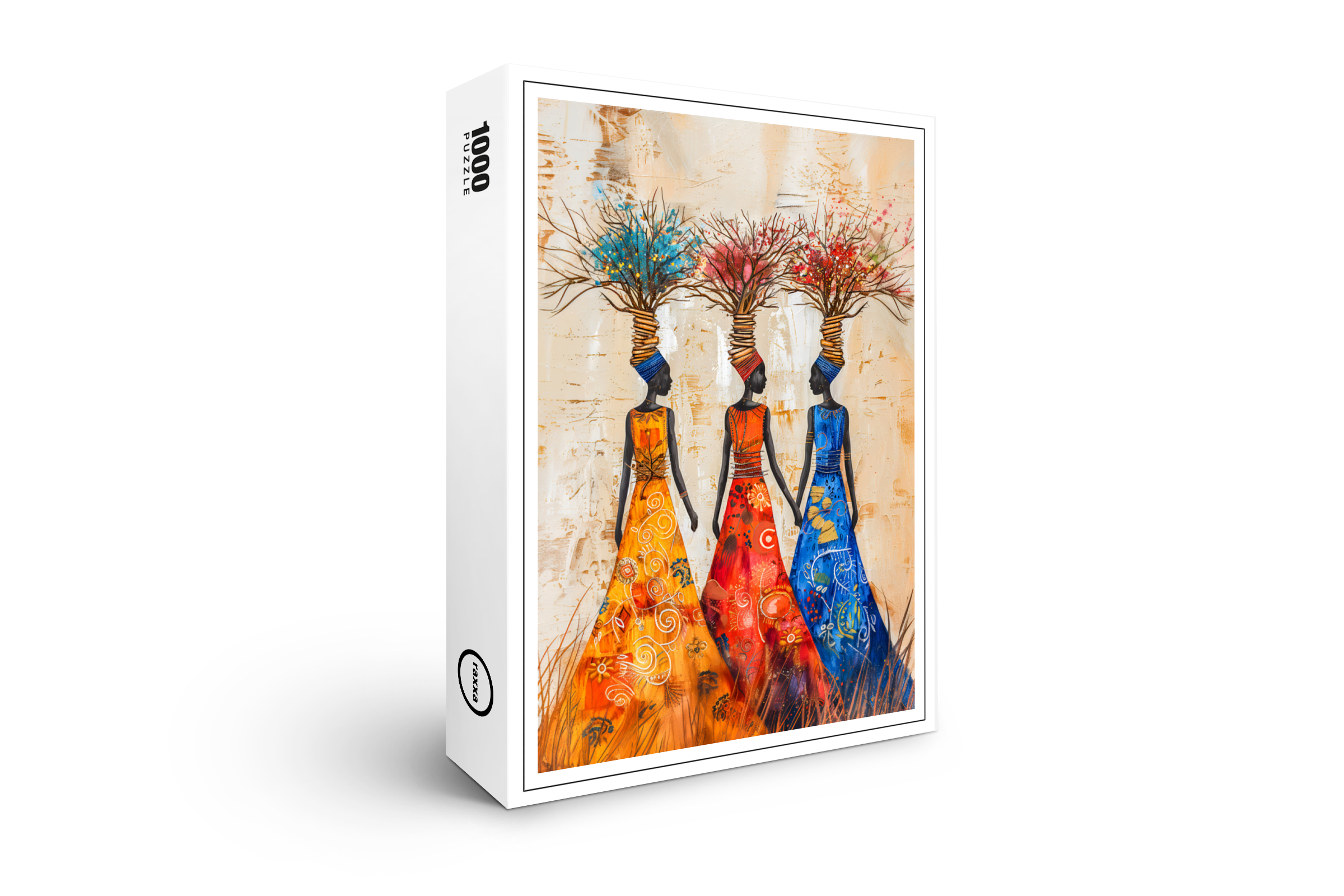 raxxa Premium-Puzzle: African Women with Colorful Firewood