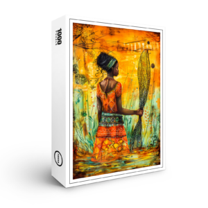 raxxa Premium-Puzzle: African Fisherwoman with Net