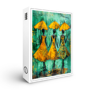raxxa Premium-Puzzle: African Women with Umbrellas