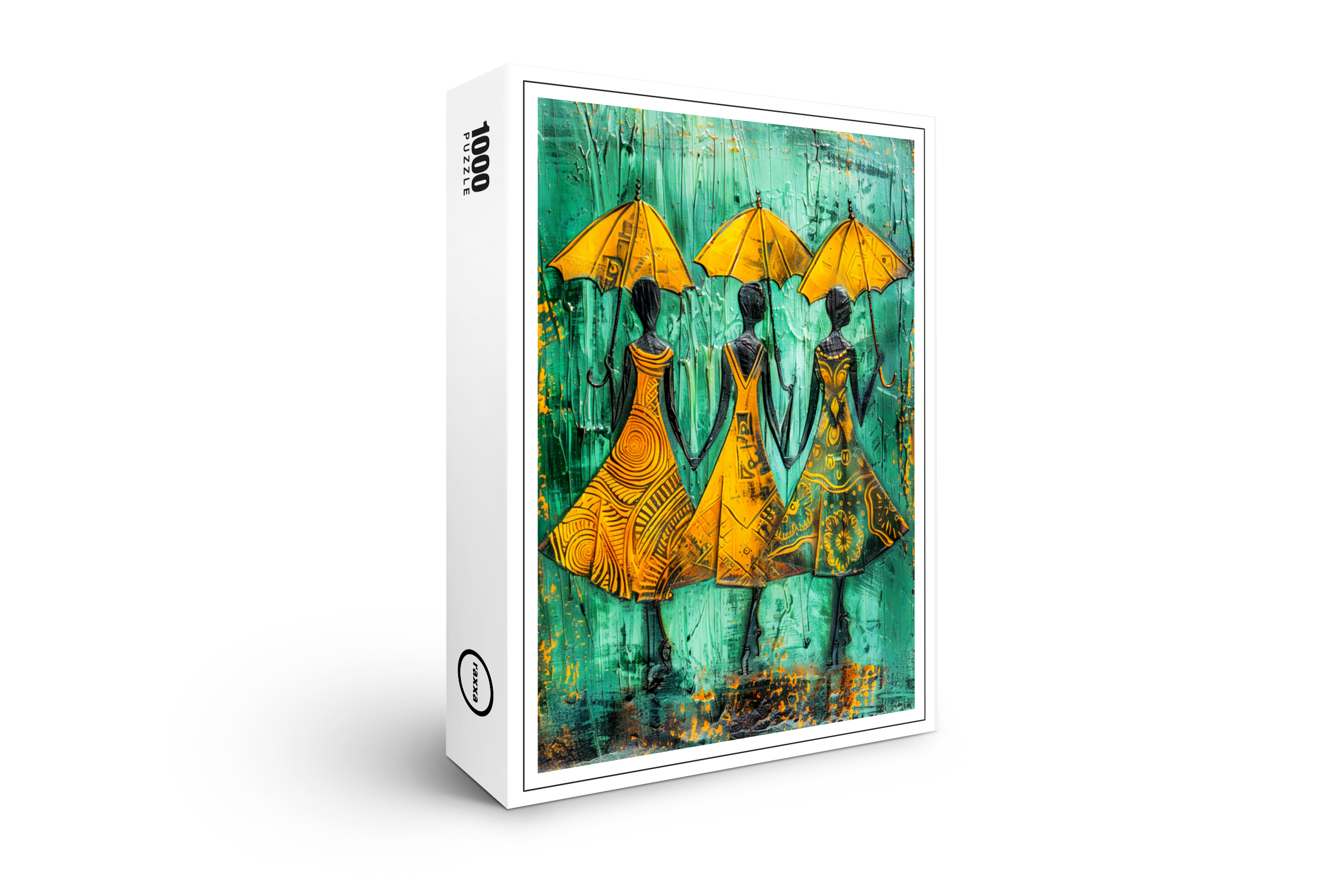 raxxa Premium-Puzzle: African Women with Umbrellas