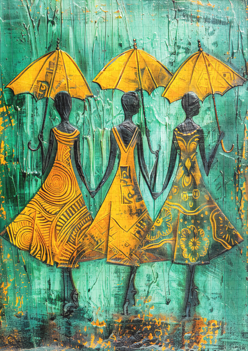 raxxa Premium-Puzzle: African Women with Umbrellas - Image 2