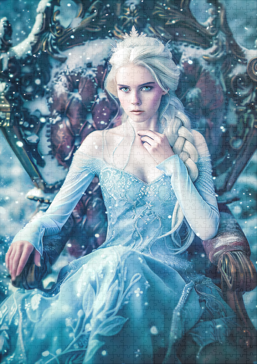 raxxa Premium-Puzzle: Snow queen on her Throne - immagine 2