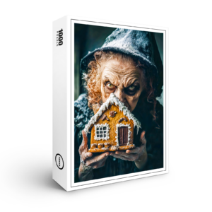 raxxa Premium-Puzzle: Witch with Gingerbread House in Fairy Tale Forest