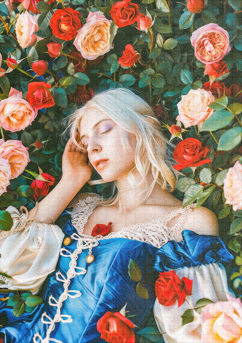 raxxa Premium-Puzzle: Sleeping Beauty Among Roses - immagine 2