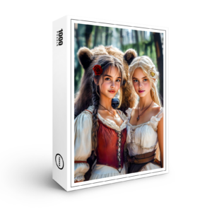 raxxa Premium-Puzzle: Snow-White and Rose-Red with the Bear