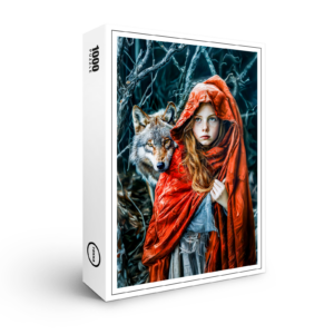 raxxa Premium-Puzzle: Little Red Riding Hood with the Wolf