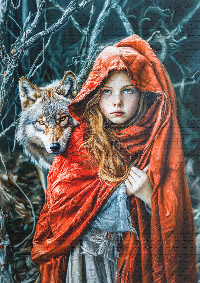 raxxa Premium-Puzzle: Little Red Riding Hood with the Wolf - immagine 2
