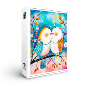raxxa Premium-Puzzle: Two Birds in Love on a Branch