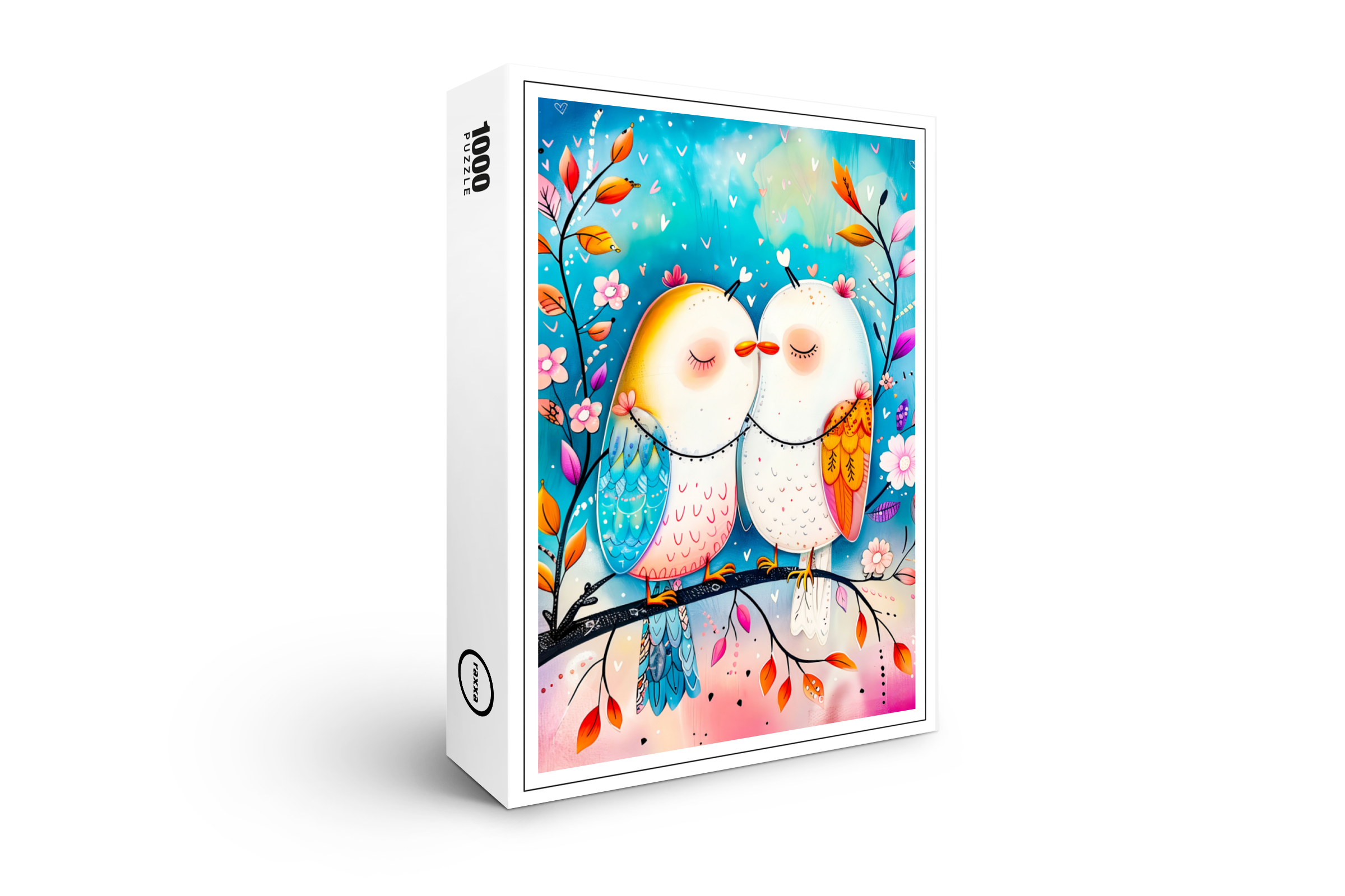 raxxa Premium-Puzzle: Two Birds in Love on a Branch