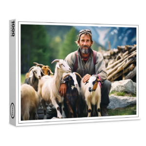raxxa Premium-Puzzle: Mountain Shepherd with Goats