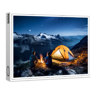 raxxa Premium-Puzzle: Campfire by Tent under Starry Sky